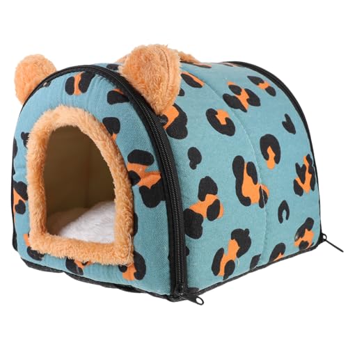 BESTonZON Kuscheliges Hamster Versteck mit Cartoon Nest für Kleine Haustiere Wie Hamster Meerschweinchen und Chinchillas Langlebiger Pflegeleichter Stoff Sicherer Rückzugsort für Ruhe und von BESTonZON