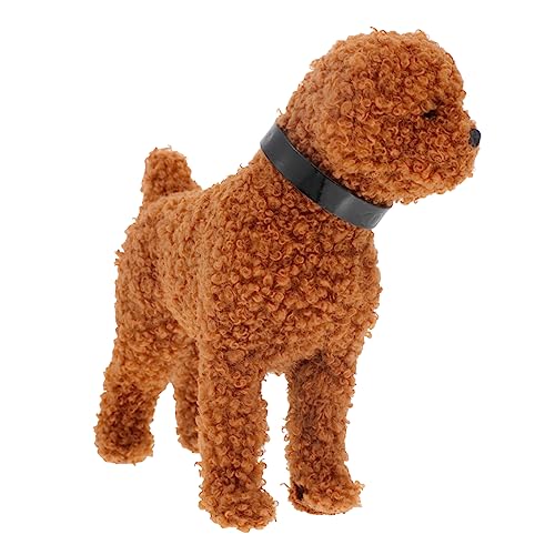 BESTonZON Kuscheltier Hund Figur Realistisches Cartoon Stofftier Für Deko Für Zuhause Huggable Und Bequem Für Camping Und Ausflüge Brauner Teddybär Im Stehen von BESTonZON