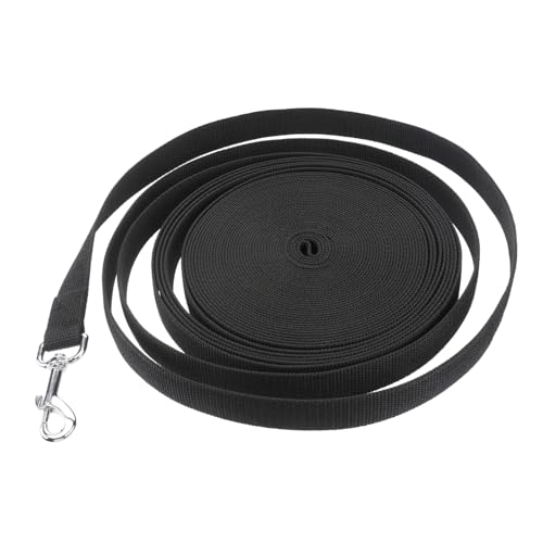 BESTonZON Lange Hundetrainingsleine aus Robustem Material mit Komfortablem Griff und Verchromtem Karabiner für Welpen und Haustiere Strapazierfähig und Langlebig Schwarz von BESTonZON