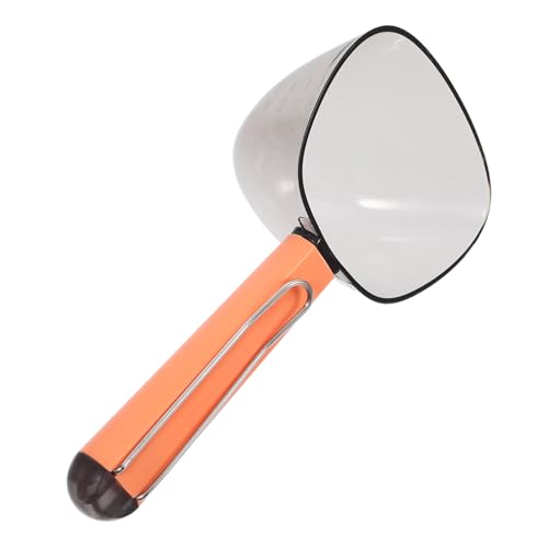 BESTonZON Löffel für Tiernahrung klein Scoop Katzenspatel Hund Schaufel Futterlöffel Haustier Futterbehälter katzenzubehör Katzensieb Schaufel Utensilienhalter für Hunde Abs Orange von BESTonZON