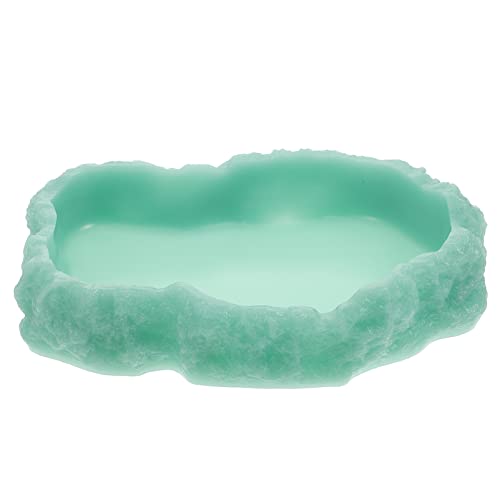BESTonZON Luminöse Wasserschale für Reptilien Fütterungsschale Wassertrinkplatte Langlebig und Pflegeleicht für Echsen Schildkröten Andere Haustiere Vielseitiges von BESTonZON