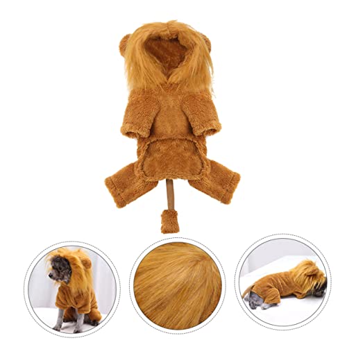 BESTonZON Flauschiges Halloween Haustierkostüm Löwenmähne aus Weichem Flanell Verstellbare Hundekleidung für Hunde Katzen Bein Design Verschiedene für Alltag und Festtage von BESTonZON