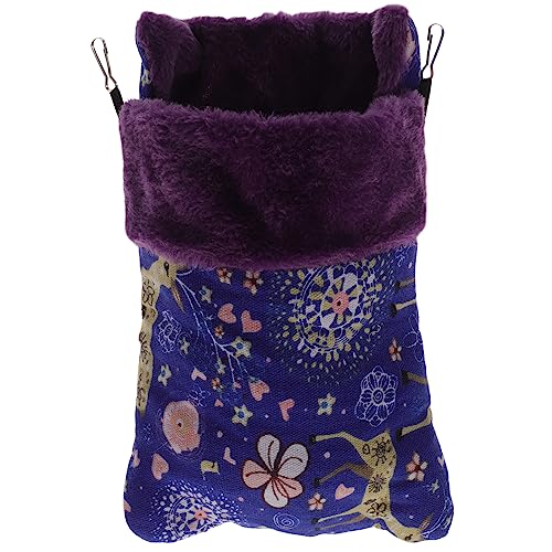 BESTonZON Lustiges REH Muster Haustier Hängematte Warmer Schlafsack für Hamster Zuckersäugetiere und Kleine Nager für Gemütliche Nächte im Winter Kuscheliger Baumwollbeutel für Optimale und von BESTonZON