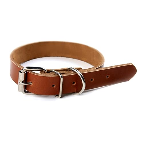 BESTonZON Luxuriöses Haustierhalsband aus Kuhleder für Kleine und Mittelgroße Verstellbarer Bequem für Welpen und Erwachsene Langlebig von BESTonZON