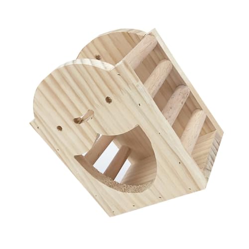 BESTonZON Meerschweinchen Futterhalter Holz Rack mit Befestigung Wandmontage Heuraufe für Kaninchen Chinchillas Kleine Nager Futterspender Praktisch und Leicht zu Reinigen von BESTonZON