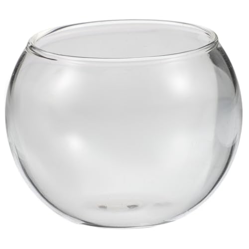 BESTonZON Mini Fischschale Aus Glas Transparentes Design Für Puppenhaus Für Kreative Terrarien Und Dekorationen Elegantes Zubehör Für Kleine Räume Und Landschaften von BESTonZON
