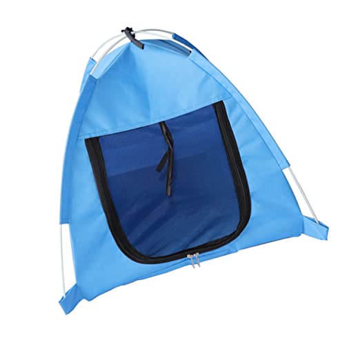 BESTonZON Moskitozelt Für Haustiere Im Freien Hundezelt Haustier-laufstall Faltbar - Hundesofa Klappzelt Für Haustiere Haustier Katzenzelt Haustierhütte Tierheim Blue Stoff von BESTonZON