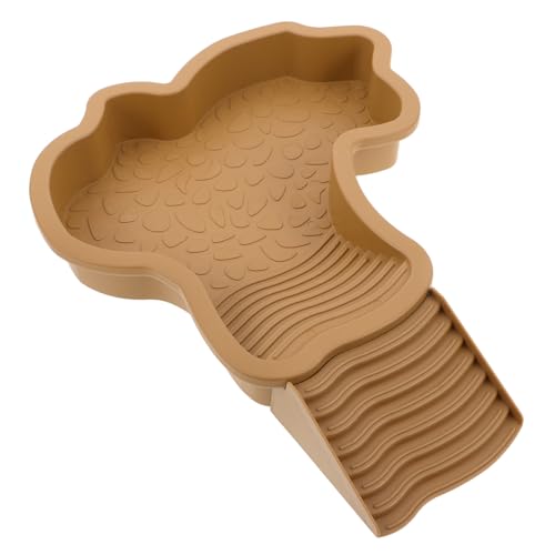 BESTonZON Multifunktionales Schildkröten Badebecken mit Rutschfester Kletterrampe Großes Reptilien Sonnenbad Plattform Stabile Kunststoff Futter Wasser Schale für Schildkröten Bartagamen und BESTonZON Multifunktionales Schildkröten Badebecken mit Rutschfester Kletterrampe Großes Reptilien Sonnenbad Plattform Stabile Kunststoff Futter Wasser Schale für Schildkröten Bartagamen und von BESTonZON
