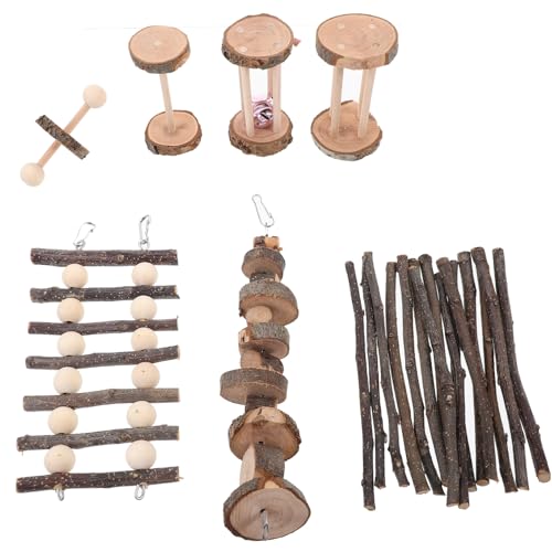 BESTonZON Natürliche Kauspielzeug für Kaninchen und Kleintiere aus Robustem für Hamster Meerschweinchen Ratten Fördert Zahnreinigung und Spielerisches Klettern Geruchsneutral und Langlebig von BESTonZON