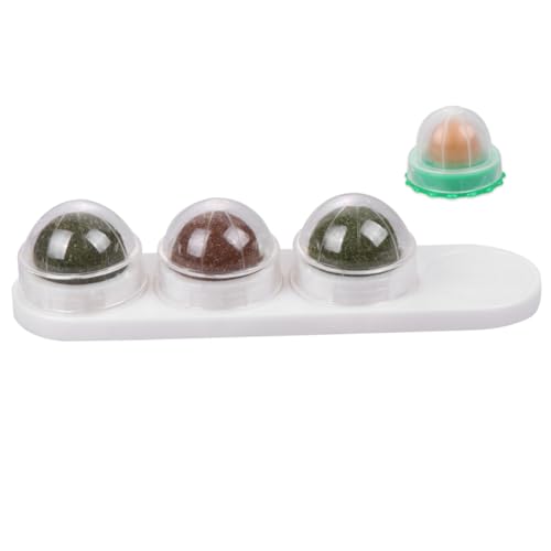 BESTonZON Natürlicher Katzenminze Ball Katzenspielzeug Kauspielzeug für Katzen zur Zahnpflege und Interaktiv Weiß Geeignet für Kätzchen und Katzen zur Beschäftigung von BESTonZON