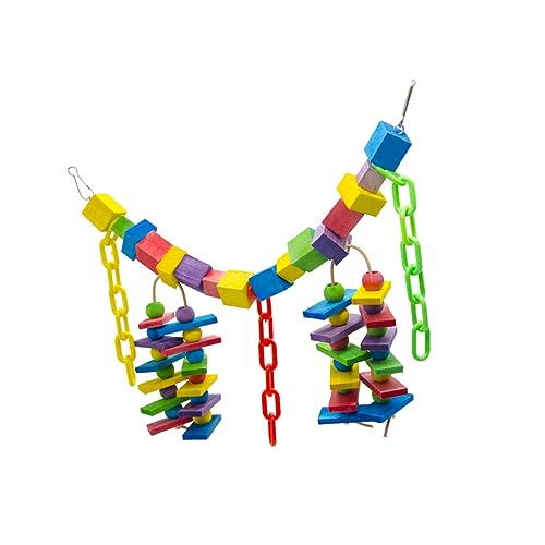 BESTonZON Parrot Toys Großes Buntes Vogelspielzeug Natürlichem Klettern Und Für Papageien Und Käfigvögel Fördert Die Wohlbefinden von BESTonZON