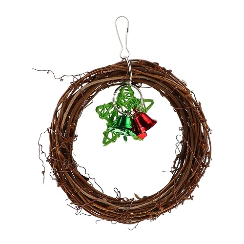 BESTonZON Natürlicher Rattan Vogelspielzeug Schaukeln Für Papageien Wanddekoration Mit Für Vögel Und Langlebig Für Käfige Und Feiertagsdekoration von BESTonZON