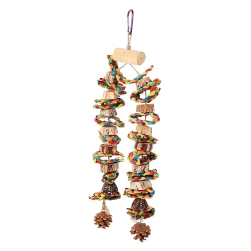 BESTonZON Hängendes Vogelspielzeug Aus Holz Kauspielzeug Für Papageien Beißfestes Spielzeug Für Vögel Zum Greifen Und Spielen Attraktive Farben Für Bewegung Und Unterhaltung Einfach Am BESTonZON Hängendes Vogelspielzeug Aus Holz Kauspielzeug Für Papageien Beißfestes Spielzeug Für Vögel Zum Greifen Und Spielen Attraktive Farben Für Bewegung Und Unterhaltung Einfach Am von BESTonZON