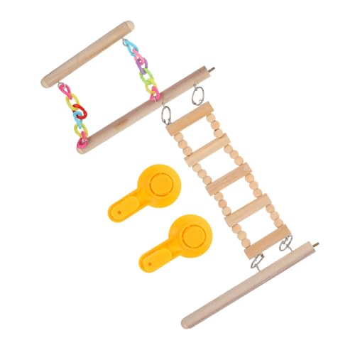 BESTonZON Vogelleiter Sitzstange für Auto Natürlicher Holz Papageien Spielplatz mit Saugnapf Kletterleiter und Schaukel für Sittiche und Nymphensittiche Vogelspielzeug für Kleine Vögel BESTonZON Vogelleiter Sitzstange für Auto Natürlicher Holz Papageien Spielplatz mit Saugnapf Kletterleiter und Schaukel für Sittiche und Nymphensittiche Vogelspielzeug für Kleine Vögel von BESTonZON