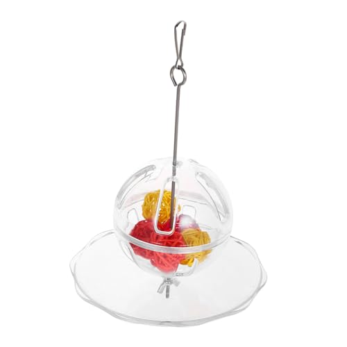 BESTonZON Papageienfutterball Vogel Auf Nahrungssuche Papagei Kauen Vogel Fütterer Vogelfütterer Futterspender Bunt Klein Hängenden Vogelhäuschen Groß Transparent Acryl von BESTonZON