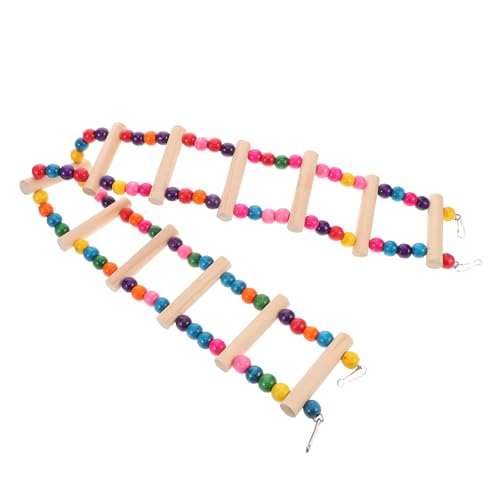 BESTonZON Papageienleiter Holzspielzeug Stufige Bunte Perlen Schaukel Kletterleiter für Wellensittiche Sittiche Kleine Vögel und Kleintiere Robustes Kauspielzeug zur Beschäftigung und BESTonZON Papageienleiter Holzspielzeug Stufige Bunte Perlen Schaukel Kletterleiter für Wellensittiche Sittiche Kleine Vögel und Kleintiere Robustes Kauspielzeug zur Beschäftigung und von BESTonZON