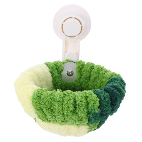 BESTonZON Warme Vogelschlafhütte Mit Saugnapf Für Autofenster Plüsch-vogelbett Für Sittiche Tragbar Für Reisen Und Kleine Vögel von BESTonZON