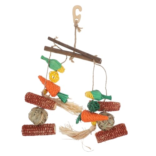 BESTonZON Parrot Chewing Toy mit Zahnpflegefunktion Robustes Vogel Hängespielzeug für Papageien und Sittiche Vielseitiges Kauspielzeug für Kleine Kaninchen und Kleintiere Natürliche Textur BESTonZON Parrot Chewing Toy mit Zahnpflegefunktion Robustes Vogel Hängespielzeug für Papageien und Sittiche Vielseitiges Kauspielzeug für Kleine Kaninchen und Kleintiere Natürliche Textur von BESTonZON