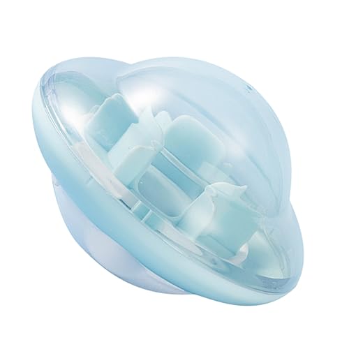 BESTonZON Pet Futterspielzeug UFO Form Langsame Fütterung Schüssel für Katzen Interaktives Fressspielzeug Blau für Gesundes Essverhalten Tumbler Design und Einfach zu Reinigen von BESTonZON