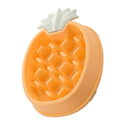 BESTonZON Pet Schling Hundenapf Ananas Förmiger Slow Feeder für Langsames Fressen Auslaufsicherer Futterspender für Reinigen für Reisen Fördert Gesunde von BESTonZON