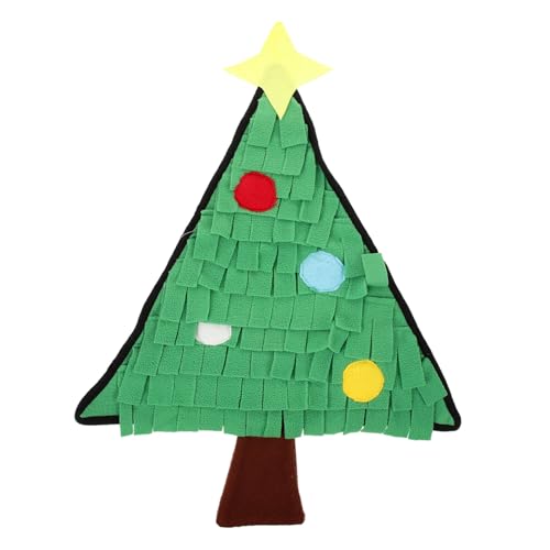 BESTonZON Pet Sniffing Pad Urlaub Kauer Lustig Weihnachten Schnüffeln Haustierbedarf Matten Für Hunde Schnuppern Haustier Spielzeughund Klein Matte Für Hunde Ausbildung Erzogen Green Flanell von BESTonZON