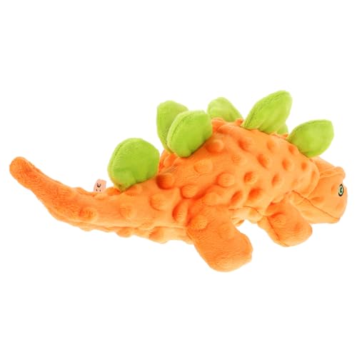 BESTonZON Plüsch Dinosaurier Quietschspielzeug für Welpen und Hunde Interaktives Langlebiges Kauspielzeug aus Weichem Plüsch Geeignet für Kleine Mittlere und Große Hunde Fördert Zahnpflege von BESTonZON