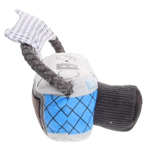 BESTonZON Plüsch Hundespielzeug Kamera Form mit Quietschfunktion Kauspielzeug für Kleine Welpen Interaktives Beißspielzeug für Hunde Blau von BESTonZON