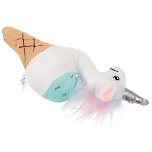 BESTonZON Quietschendes Hundespielzeug Plüschtier Einhorn Form Kauspielzeug für Welpen und Kleine bis Mittelgroße Hunde zur Zahnreinigung und Interaktives zur Beschäftigung von BESTonZON