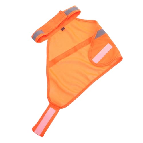 BESTonZON Reflektierende Hunde Sicherheitsweste Verstellbar Atmungsaktiv Fluoreszierend Orange S für Spaziergang Jogging Wandern Outdoor Schutz und Sichtbarkeit bei Tag und Nacht von BESTonZON