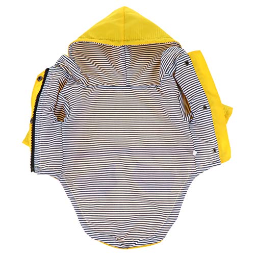 BESTonZON Regenmantel für Haustiere Jacke Hunde Regenkleidung Regenmantelhund Haube kalt Dog Costume hundekostüme wimperntusche wasserdichte Hunde Regenmantel Haustierbedarf Polyester Yellow von BESTonZON