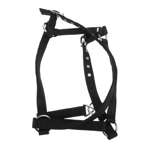 BESTonZON Reitsport Trainingsbedarf Halfter Für Pferde Sportkopfseil Kinnriemenabdeckung Seilhalfter Wadenhalfter Pferdetrainingsausrüstung Eselhalfter Reithalfter Schwarzes Nylon von BESTonZON