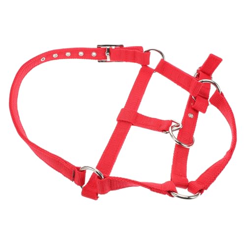 BESTonZON Reittraining für pferdegeschirr REIT zubehör Ziegenhalfter Seilhalfter Pferdekostüm Kinnriemenabdeckung abreißbares Halfter gepolstertes Pferdehalfter Wadenhalfter Nylon rot von BESTonZON