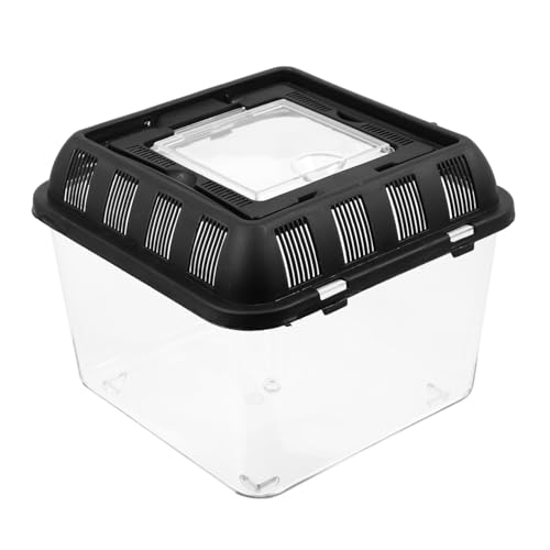 BESTonZON Reptilien Zuchtbox Aus Kunststoff Tragbare Aufbewahrung Für Reptilien Und Insekten Transparentes Design Mittelgröße Leicht Und Praktisch Für Haustierhaltung von BESTonZON