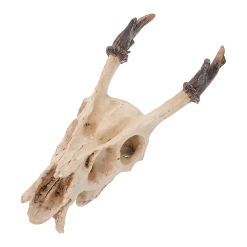 BESTonZON Reptilien-Schädelversteck aus Kunstharz: Schildkrötenbecken, Schlangenhabitat, Froschhabitat, Versteckhöhle, Landschaft, Terrarium, Reptilien-Ornament – Fischbecken, gruselige -Dekoration von BESTonZON
