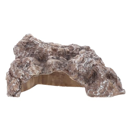 BESTonZON Reptilien-felsenversteck, Höhle, Aquarium-lebensraum-, Felsschildkröten-versteck Für Eidechsen, Schildkröten, Reptilien, Fische, Hellbraun von BESTonZON
