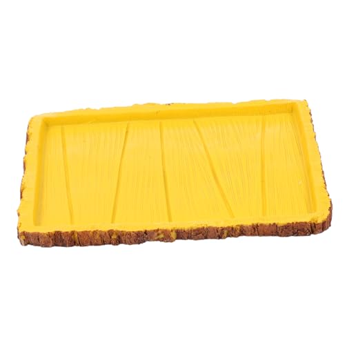 BESTonZON Resin Futter Wassernapf für Reptilien Terrarium Schildkrötenzubehör Natürlicher Farbton Robustes Material Geeignet für Gehege und Terrarien Gelb BESTonZON Resin Futter Wassernapf für Reptilien Terrarium Schildkrötenzubehör Natürlicher Farbton Robustes Material Geeignet für Gehege und Terrarien Gelb von BESTonZON