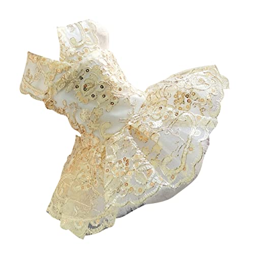 BESTonZON Rockkostüm für Hund Hundekleidung Kleidung für Haustiere kleines Kostüm kleines hundekleid Hund s Dog Costume hundebekleidung hundezubehör Pet-Spitzenrock pet Kleidung Rock Golden BESTonZON Rockkostüm für Hund Hundekleidung Kleidung für Haustiere kleines Kostüm kleines hundekleid Hund s Dog Costume hundebekleidung hundezubehör Pet-Spitzenrock pet Kleidung Rock Golden von BESTonZON