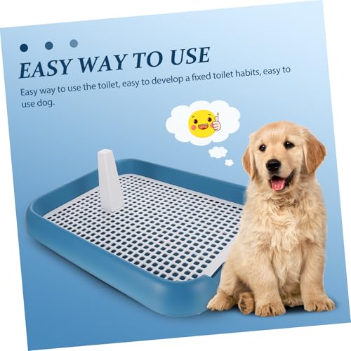 BESTonZON Rutsch Hundetoilette aus Robustem PP Kunststoff Ergonomisches Design mit Säulensimulation Geeignet für Kleine und Große Hunde Rutschfestes Hundeklo für Drinnen Einfache Reinigung von BESTonZON