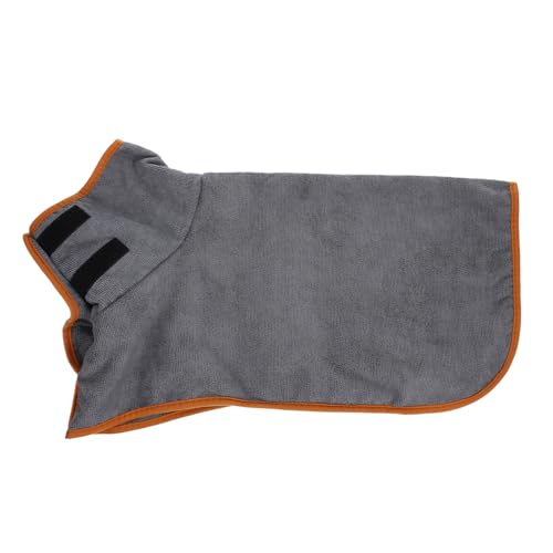 BESTonZON Saugfähiger Bademantel Für Haustiere Hundebademäntel Für Große Hunde Katzenwickel Zum Fellpflegen Bademantel Für Katze Badezubehör Für Hunde Hundebadetuchrobe Ballaststoff Grey von BESTonZON