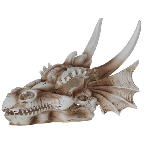 BESTonZON Resin Dinosaur Skull Ornament Für Aquarien Dinosaurier Schädel Versteck Für Garnelen Kleine Fische Hochwertige Umweltfreundliche Dekoration Für Terrarien Und Aquarien Langlebig von BESTonZON