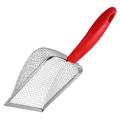 BESTonZON Schaufel für Katzenstreu Scoop Müllschaufel Streuschaufel für Katzen Schaufeln für Katzenstreu Sieben Wurfschaufel Strandsandsifter Wurfsieb Rostfreier Stahl rot BESTonZON Schaufel für Katzenstreu Scoop Müllschaufel Streuschaufel für Katzen Schaufeln für Katzenstreu Sieben Wurfschaufel Strandsandsifter Wurfsieb Rostfreier Stahl rot von BESTonZON