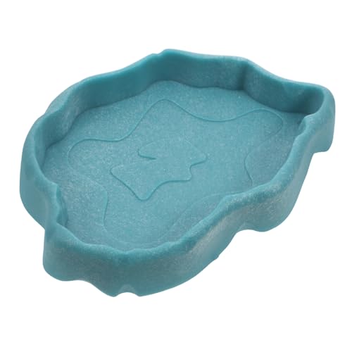 BESTonZON Schildkröten-Trinkschale große Wasserschale für Reptilien Futternapf für Reptilien Blatt-Reptilienfutter-Wassernapf Schildkröten-Badefelsen Harz Sky-Blue BESTonZON Schildkröten-Trinkschale große Wasserschale für Reptilien Futternapf für Reptilien Blatt-Reptilienfutter-Wassernapf Schildkröten-Badefelsen Harz Sky-Blue von BESTonZON