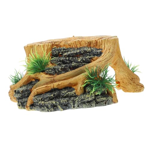 BESTonZON Schildkrötenrampe aus Strapazierfähigem Harz Sonnenbaden für Reptilien Dekorative Landschaft für Aquarien und Terrarien Langlebig und Pflegeleicht von BESTonZON