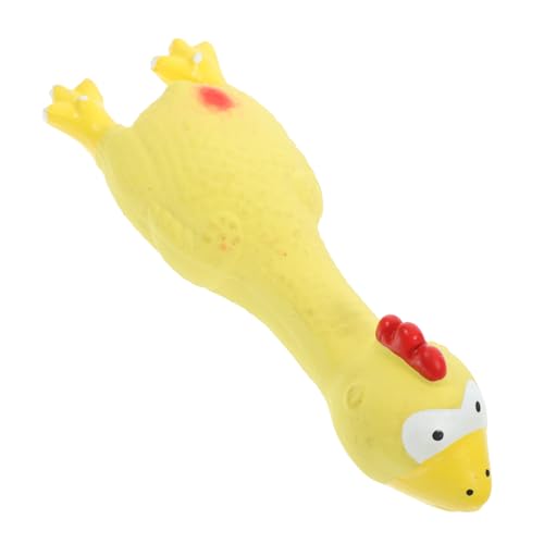 BESTonZON Screaming Chicken Kauspielzeug für Kleine Hunde Interaktives Quietschendes Latexspielzeug Gelber Hühnerform zur Stressreduktion und Zahnpflege für Welpen BESTonZON Screaming Chicken Kauspielzeug für Kleine Hunde Interaktives Quietschendes Latexspielzeug Gelber Hühnerform zur Stressreduktion und Zahnpflege für Welpen von BESTonZON