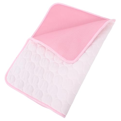 BESTonZON Selbstkühlende Hundekühlmatte Waschbare Kühlmatte für Kleine Hunde Kühlpad für Haustiere für Reisen und Zuhause Rosa aus Eisseide von BESTonZON