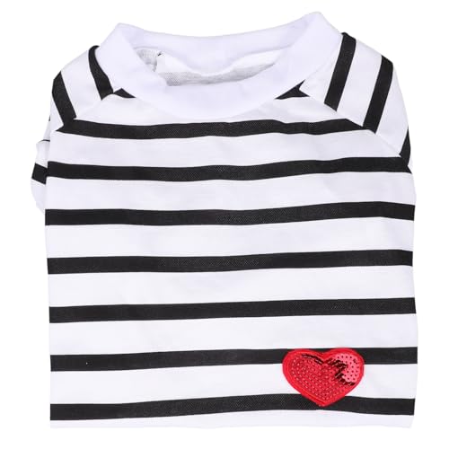 BESTonZON Shirt Aus Baumwolle Gestreift Und Atmungsaktiv Für Waschbare Hundekleidung Für Kleine XL von BESTonZON