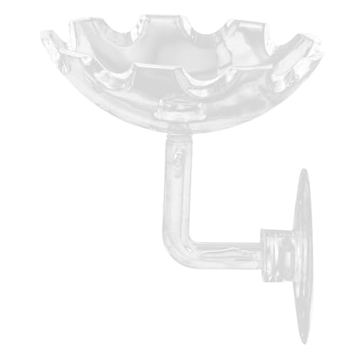 BESTonZON Shrimp Feeding Dish für Aquarien Transparente Futterplatte mit Saugnapf für Garnelen und Fische Praktische Futterbehälter für Einfache Handhabung von BESTonZON