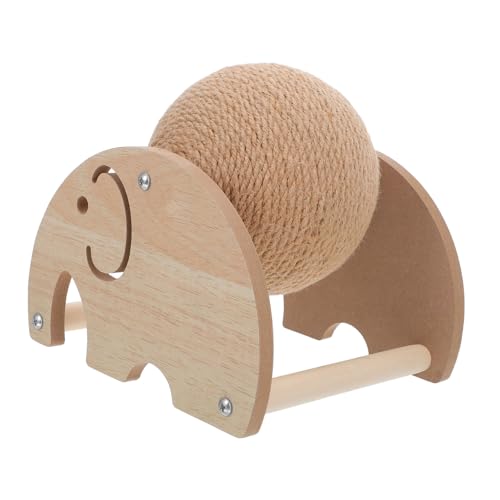 BESTonZON Sisalball Zum Kratzen Für Katzen Rotierender Kratzball Mit Solider Basis Interaktives Katzenspielzeug Mit Hohem Design Für Bewegungsspiele Und Krallenpflege von BESTonZON