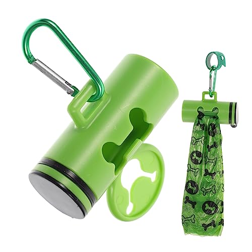 BESTonZON Spender Für Haustiere Hundetaschenhalter Kotbeutelhalter Outdoor-zubehör Hundekotbeutel Mit Griffen Kleiner Hundekotbeutel Beutelbehälter Zum Aufhängen Handbeutelspender Green Pp von BESTonZON