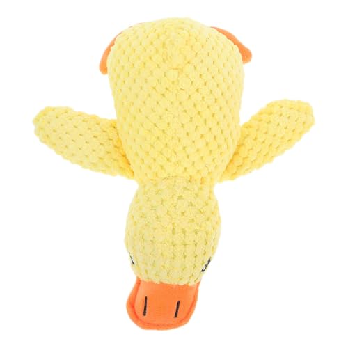 BESTonZON Squeaky Duck Pet Toy Plüsch Kauspielzeug für Hunde Interaktives Gelb Konstruktion für Drinnen und Draußen Sicher für Zähne und Zahnfleisch Fördert Aktives und Training von BESTonZON